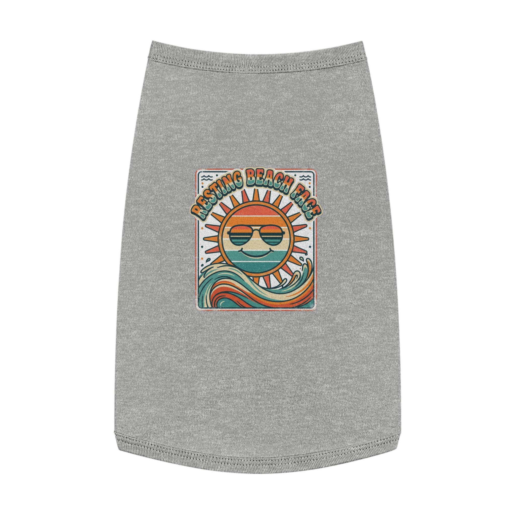 Resting Beach Face Pet Tank Top