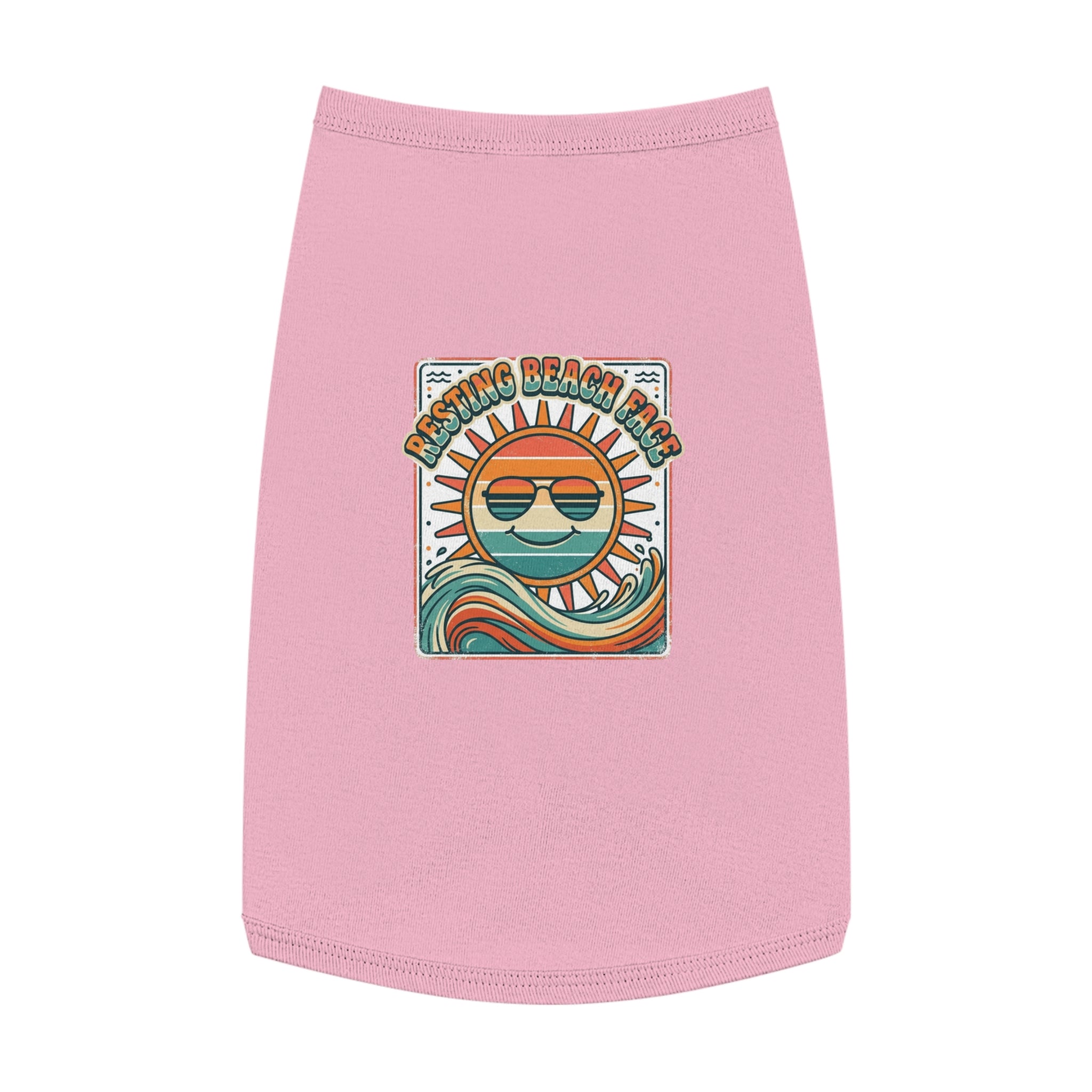 Resting Beach Face Pet Tank Top