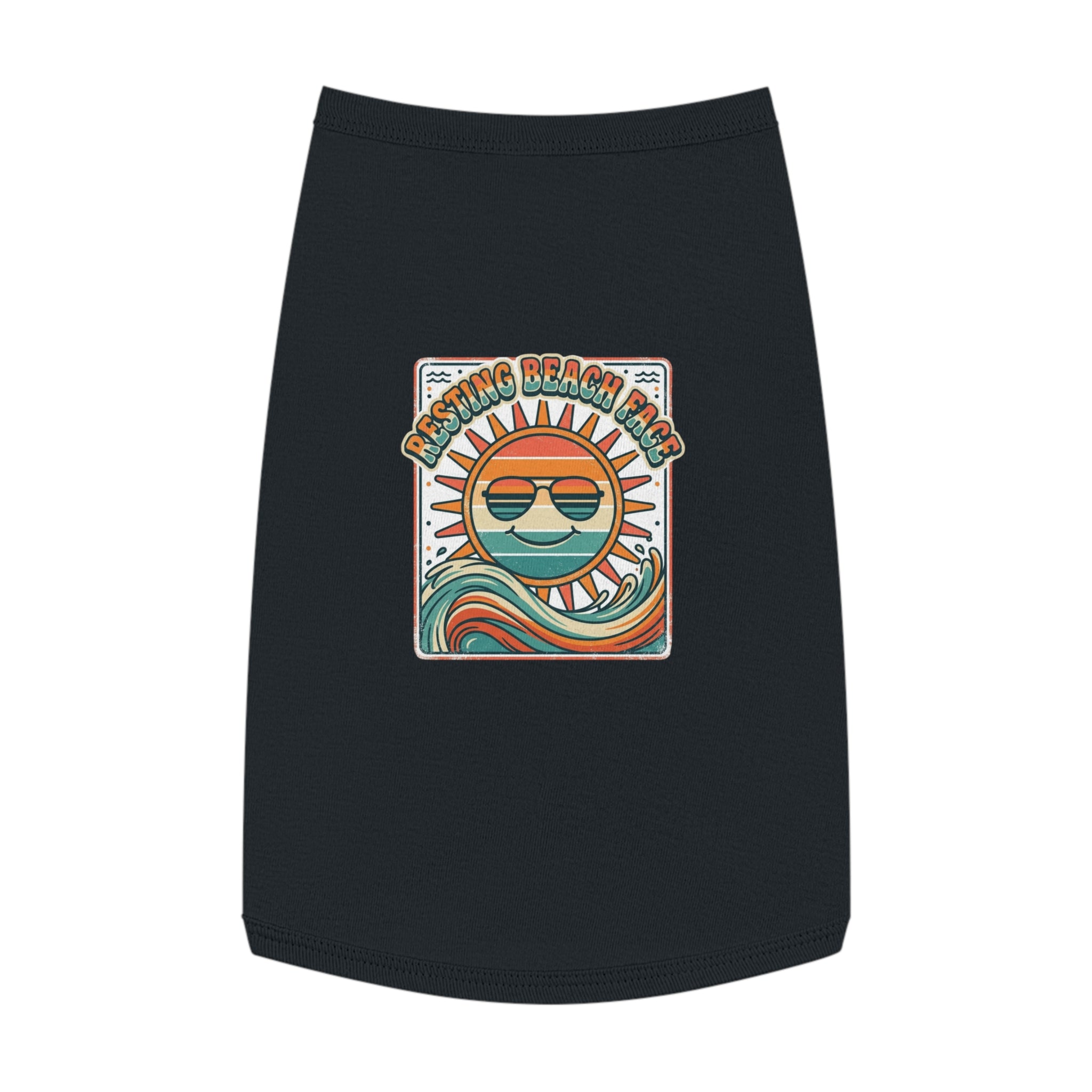 Resting Beach Face Pet Tank Top