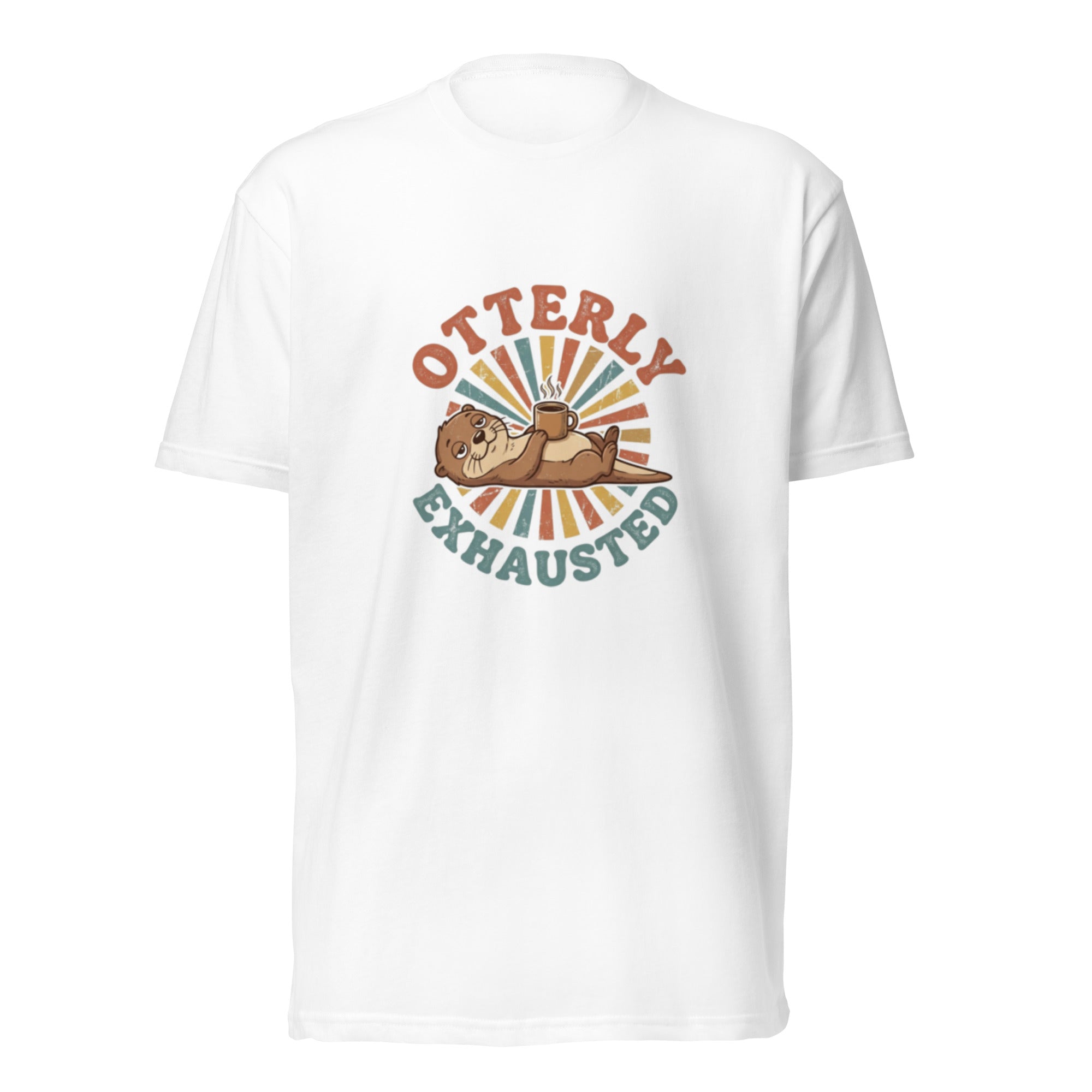 Otterly Exhausted" Funny Coffee T-Shirt