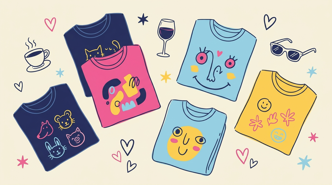 Funny adult graphic t-shirts collection cover