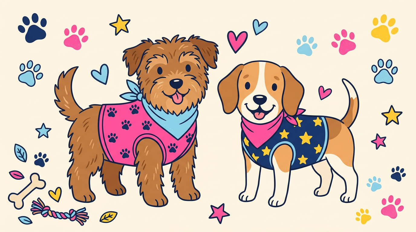 Pet shirts and accessories collection cover