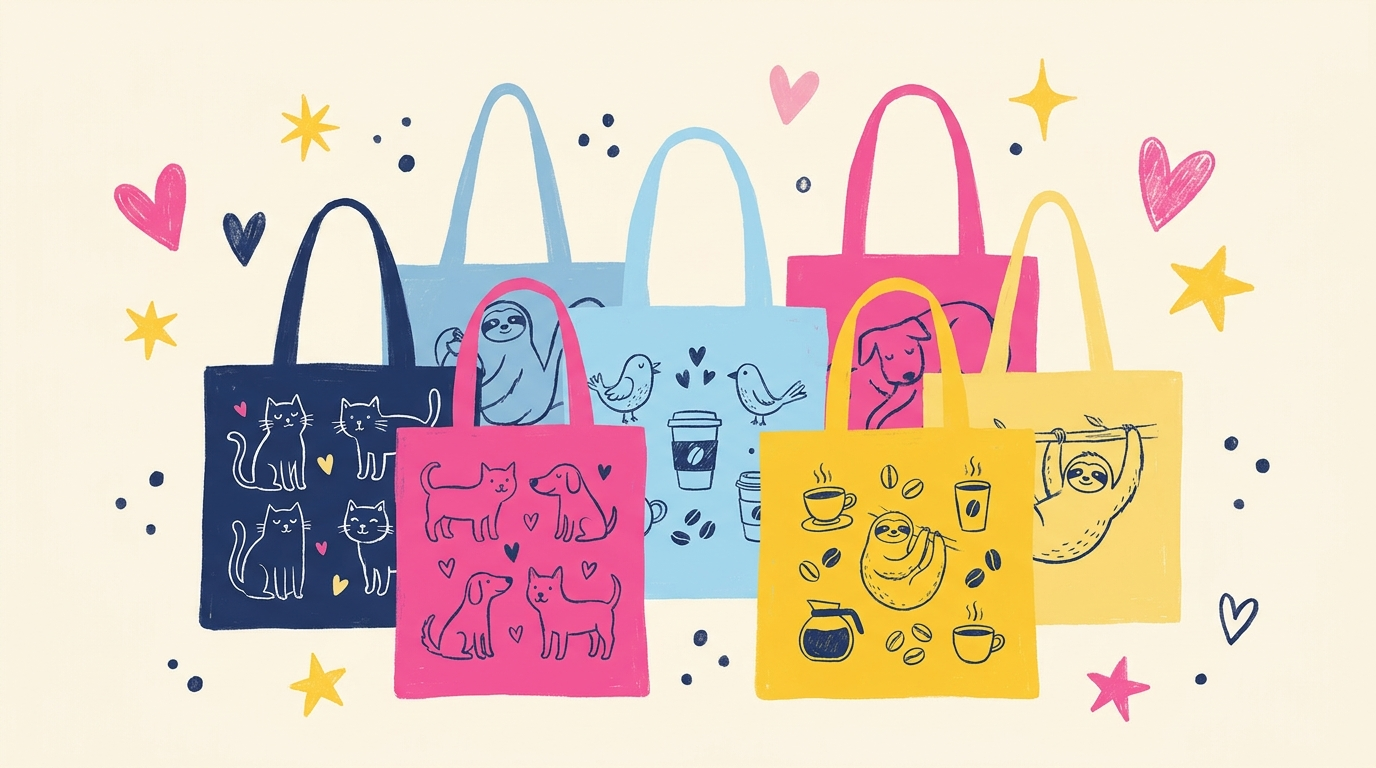 Canvas tote bags collection cover