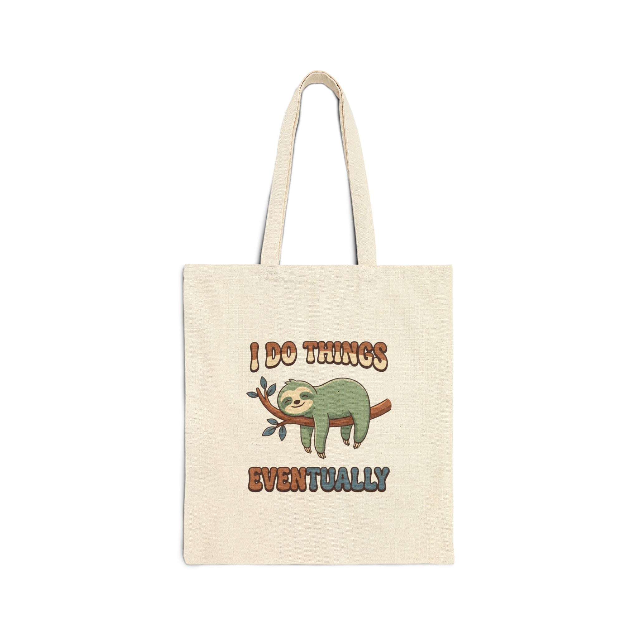 Sloth Coffee Canvas Tote Bag — Funny Animal Tote