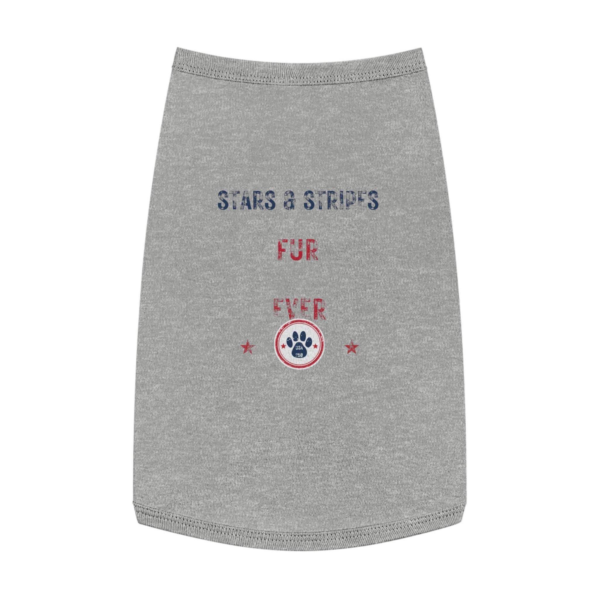 Patriotic Pet Tank Top - "Stars & Stripes Fur Ever" Dog Shirt