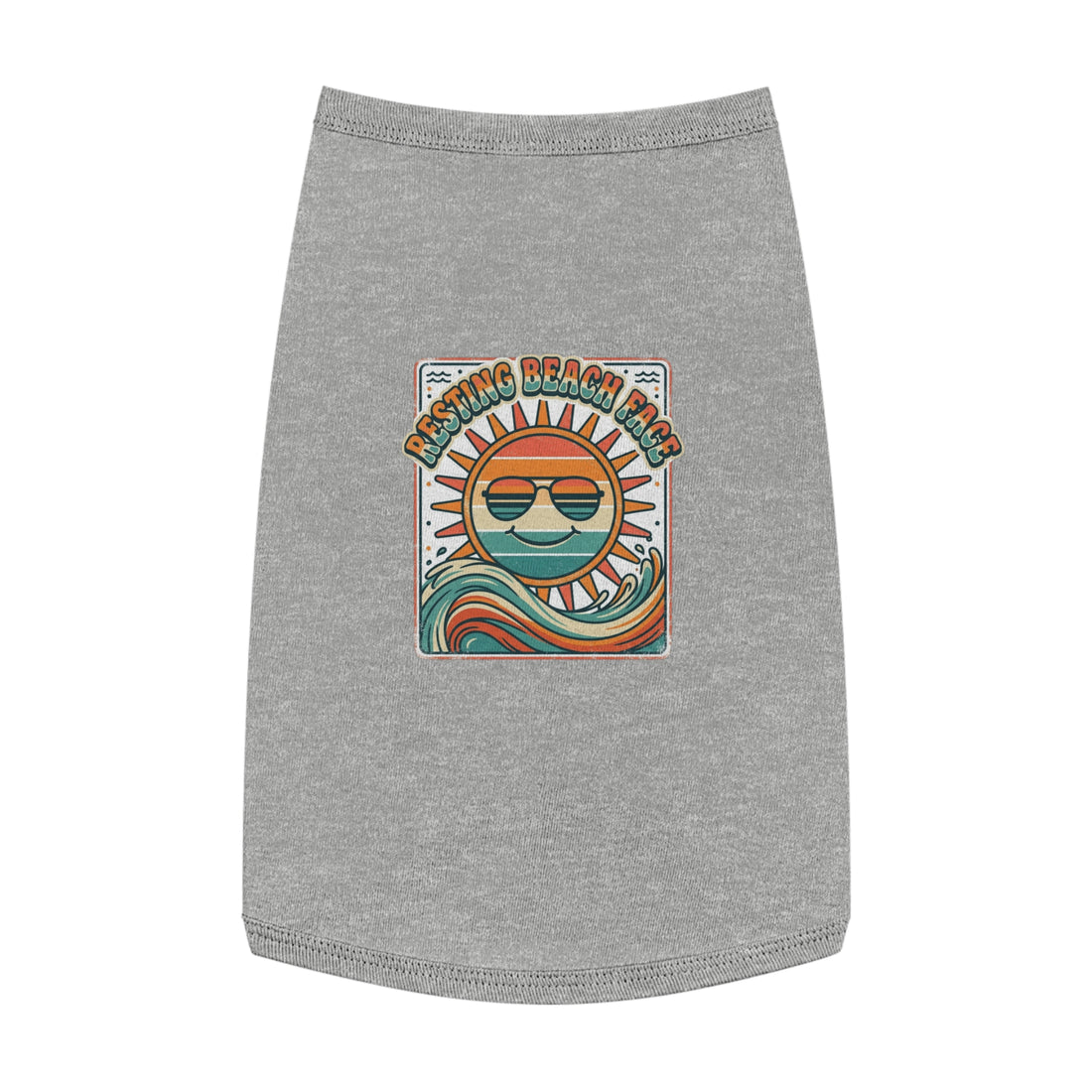 Resting Beach Face Pet Tank Top
