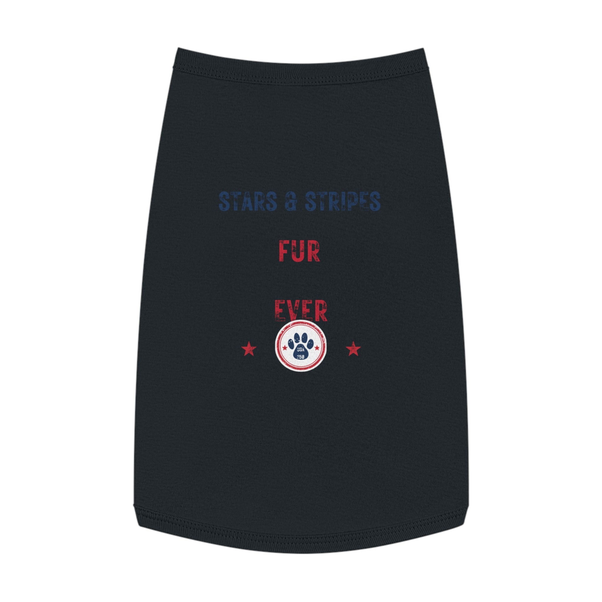 Patriotic Pet Tank Top - "Stars & Stripes Fur Ever" Dog Shirt