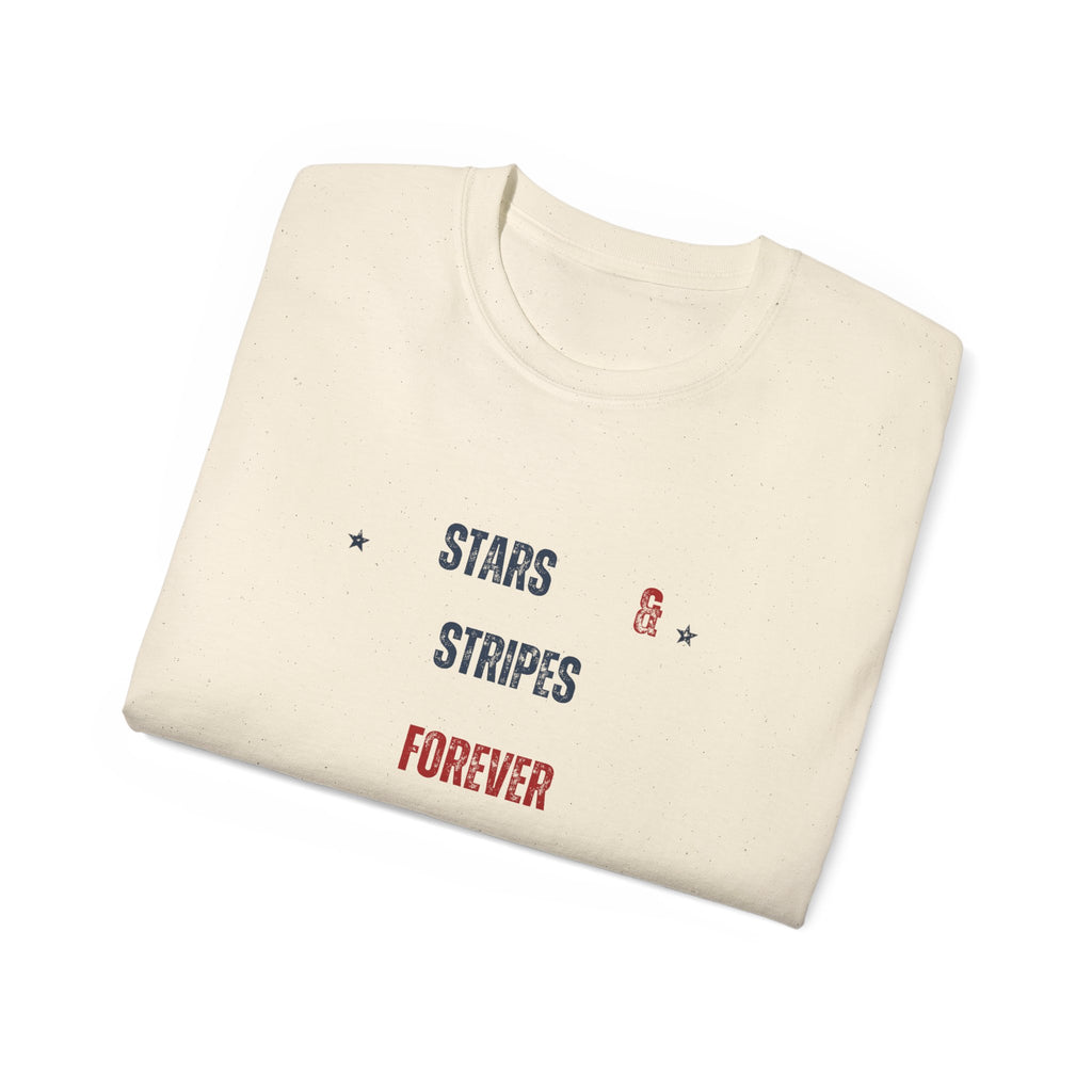 Stars & Stripes Forever Tee — Patriotic USA Flag Graphic T-Shirt