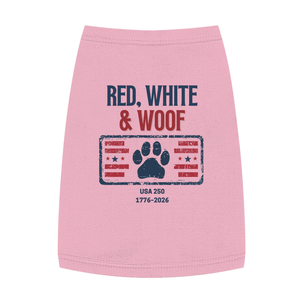 "Red, White and Woof" Patriotic Pet Tank — 4th of July Cat and Dog Shirt
