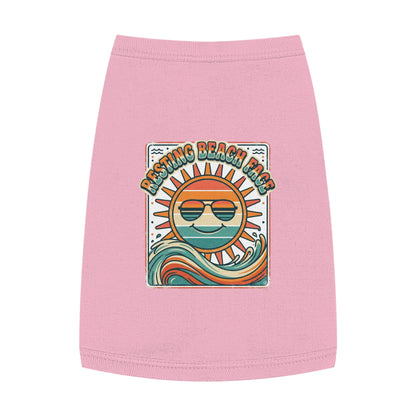 "Resting Beach Face" Pet Tank Top — Funny Summer Cat and Dog Shirt