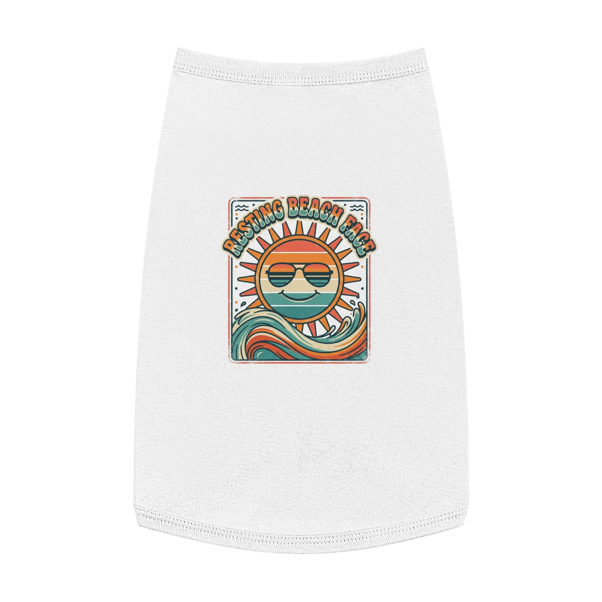 Resting Beach Face Pet Tank Top