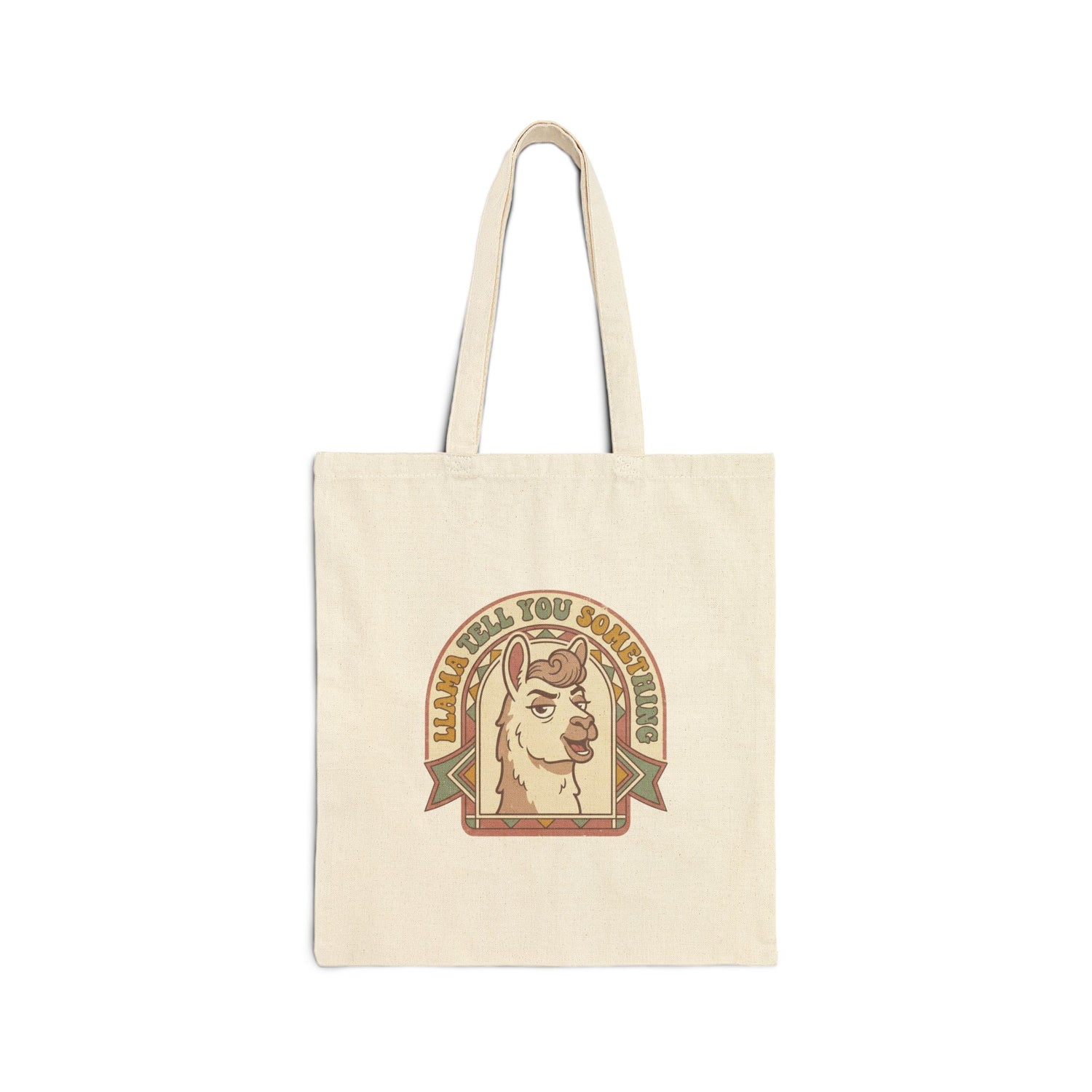 Retro Dog Canvas Tote Bag — Dog Lover Gift