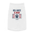 Patriotic dog shirt with flag paw design