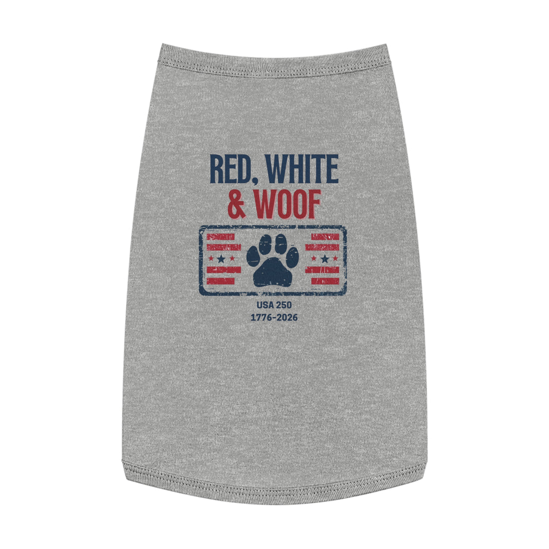 Red White and Woof patriotic dog shirt