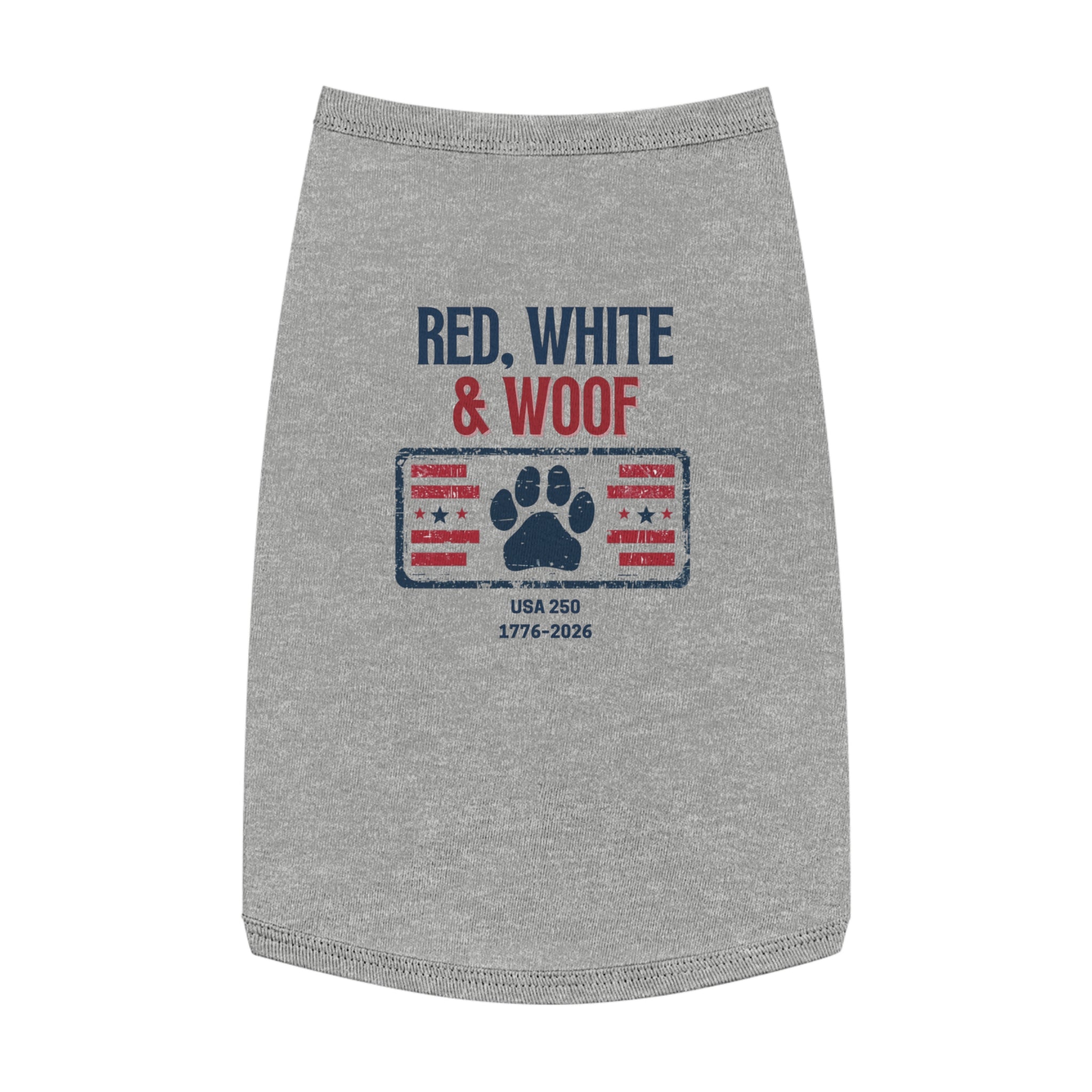 Red White and Woof patriotic dog shirt