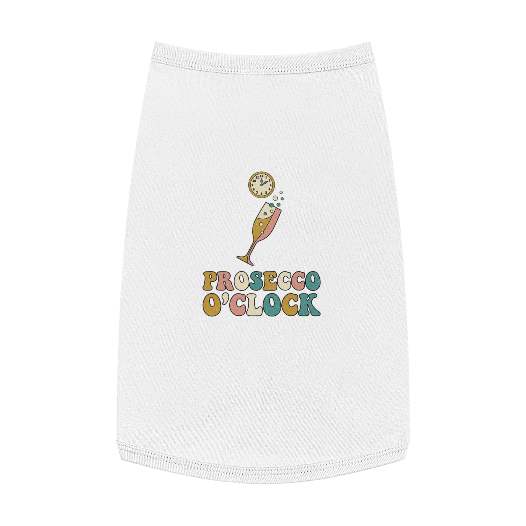 Prosecco O’Clock Pet Tank Top — Cute Drink Graphic Dog Shirt