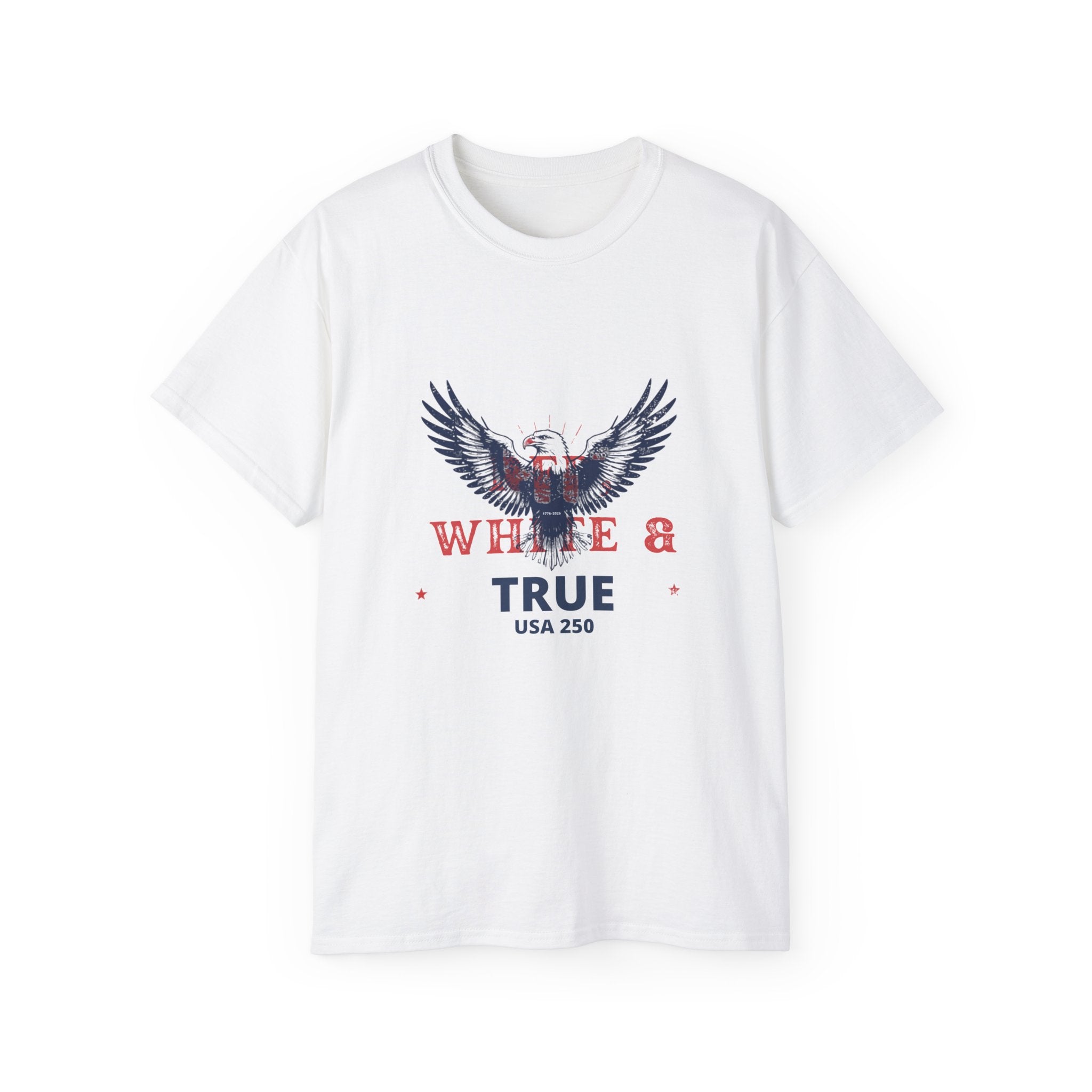 Patriotic Eagle 'White & True' T‑Shirt — USA 250 Celebration Tee