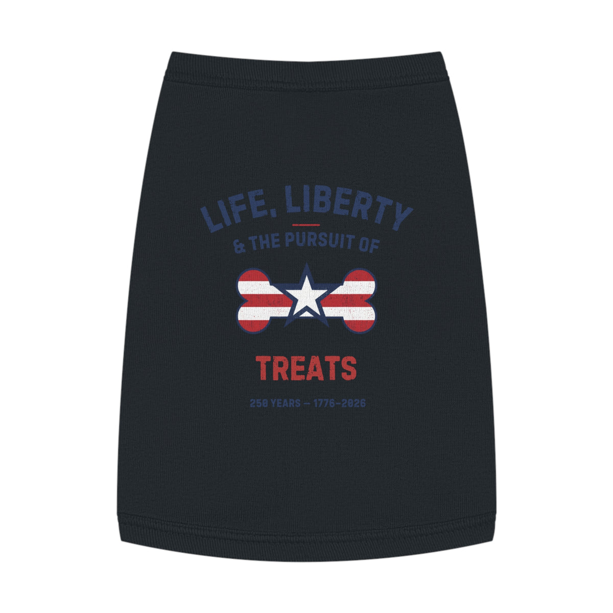 "Life, Liberty and Treats" Patriotic Pet Tank — 4th of July Cat and Dog Shirt