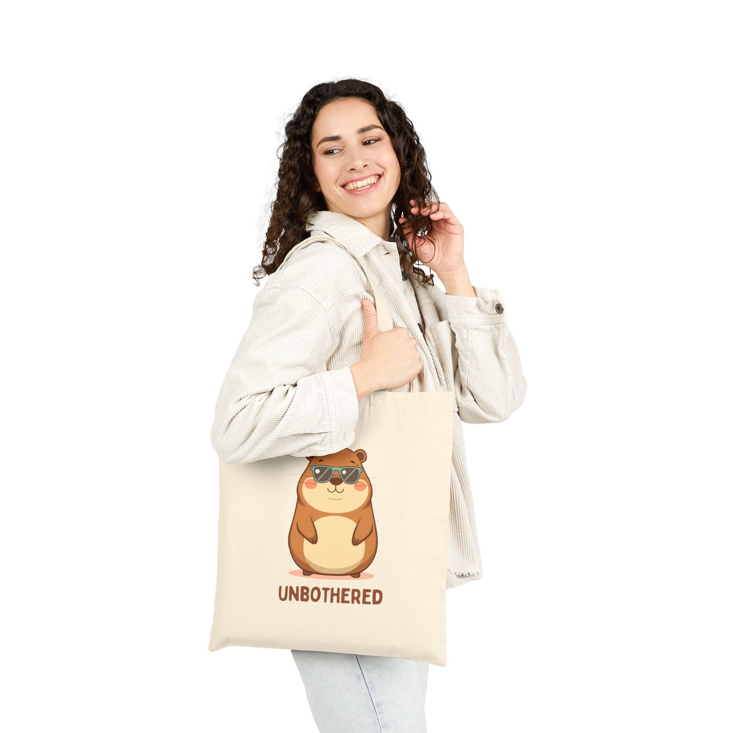 Unbothered Canvas Tote Bag — Funny Everyday Tote