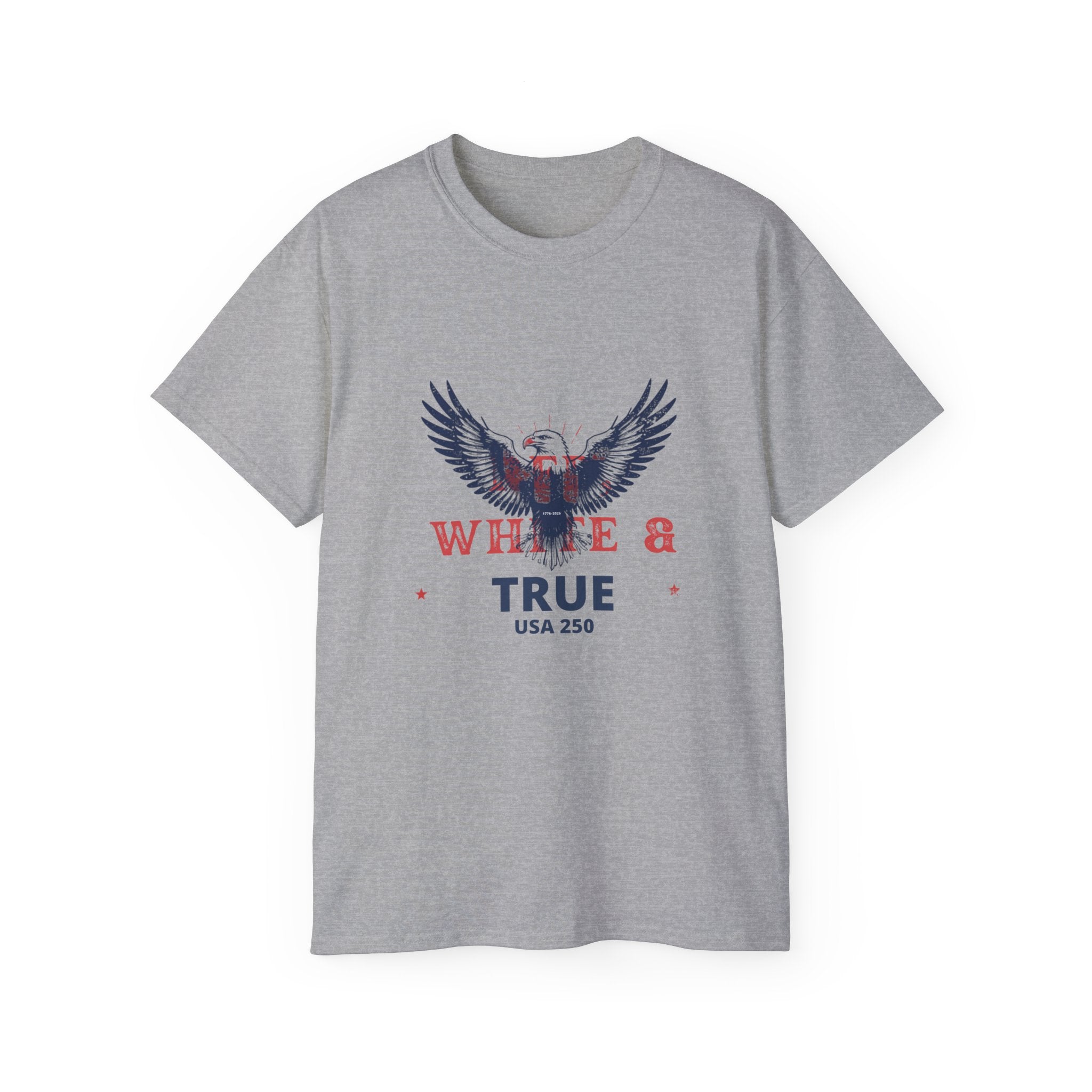 Patriotic Eagle 'White & True' T‑Shirt — USA 250 Celebration Tee