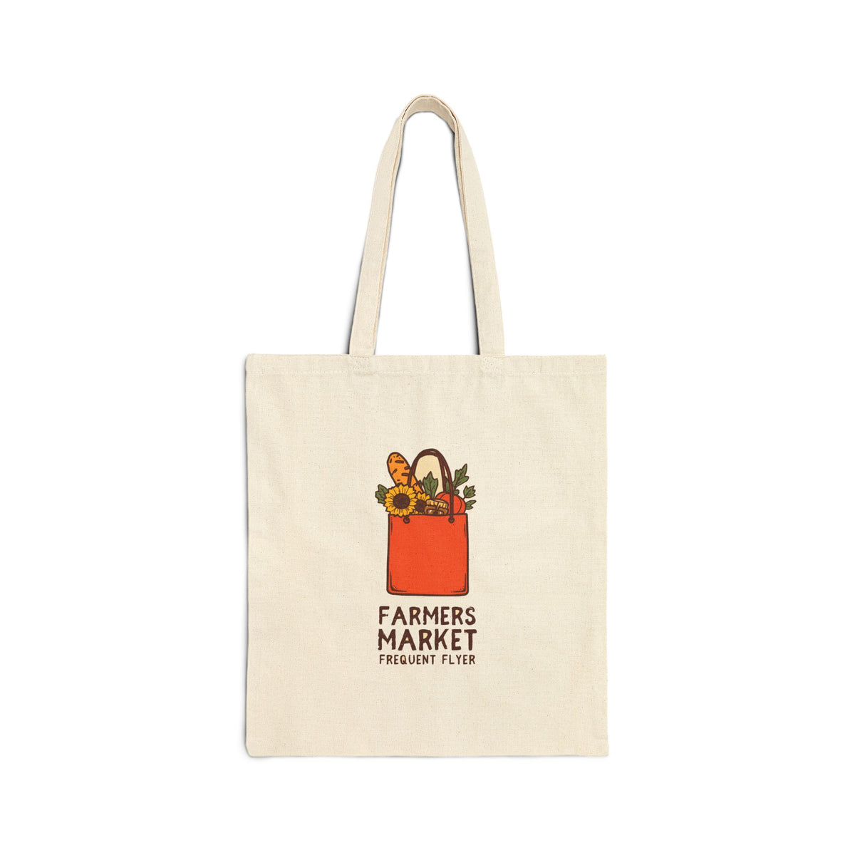Farmers Market Frequent Flyer Tote Bag - Grocery Canvas Tote