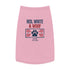 Patriotic dog shirt with flag paw design