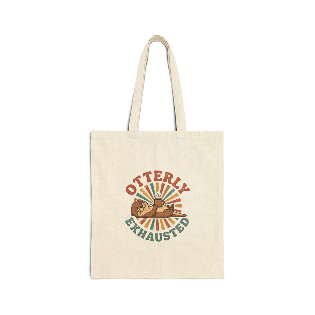 Otter Canvas Tote Bag — Funny Animal Book &amp; Grocery Bag