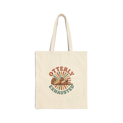 Otter Canvas Tote Bag — Funny Animal Book &amp; Grocery Bag