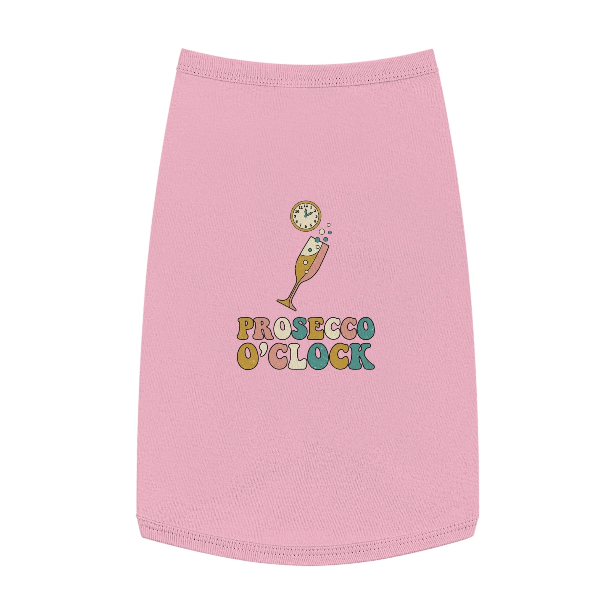 Prosecco O’Clock Pet Tank Top — Cute Drink Graphic Dog Shirt