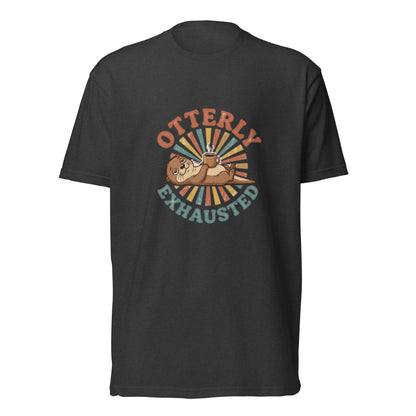 Otterly Exhausted" Funny Coffee T-Shirt