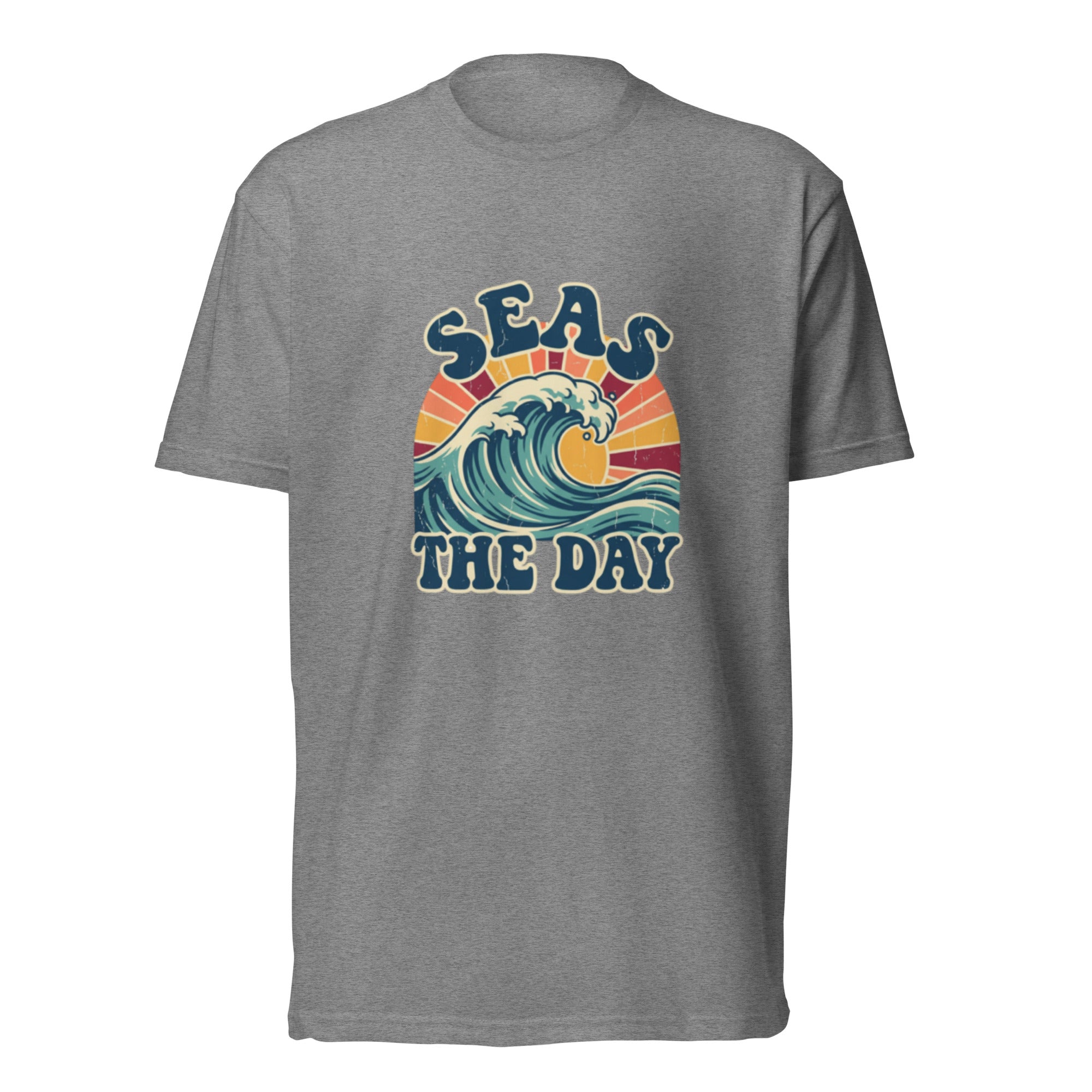Seas the Day Retro Wave Funny T-Shirt