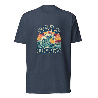 Seas the Day Retro Wave Funny T-Shirt