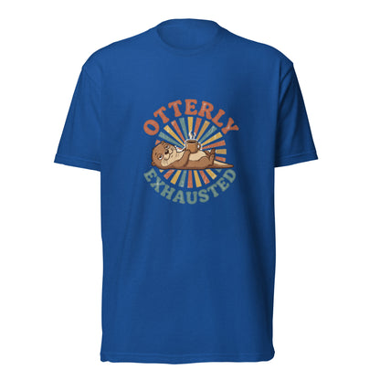 Otterly Exhausted" Funny Coffee T-Shirt