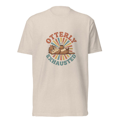Otterly Exhausted" Funny Coffee T-Shirt