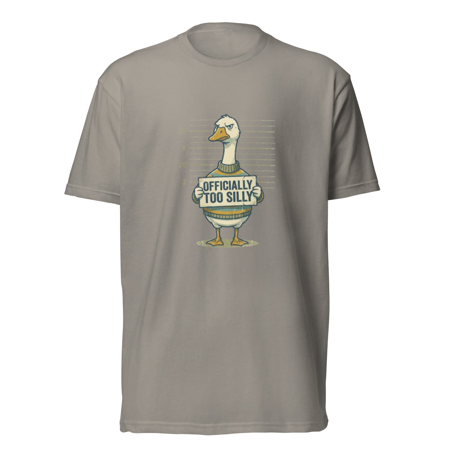 Officially Too Silly" Goose Mugshot Funny T-Shirt