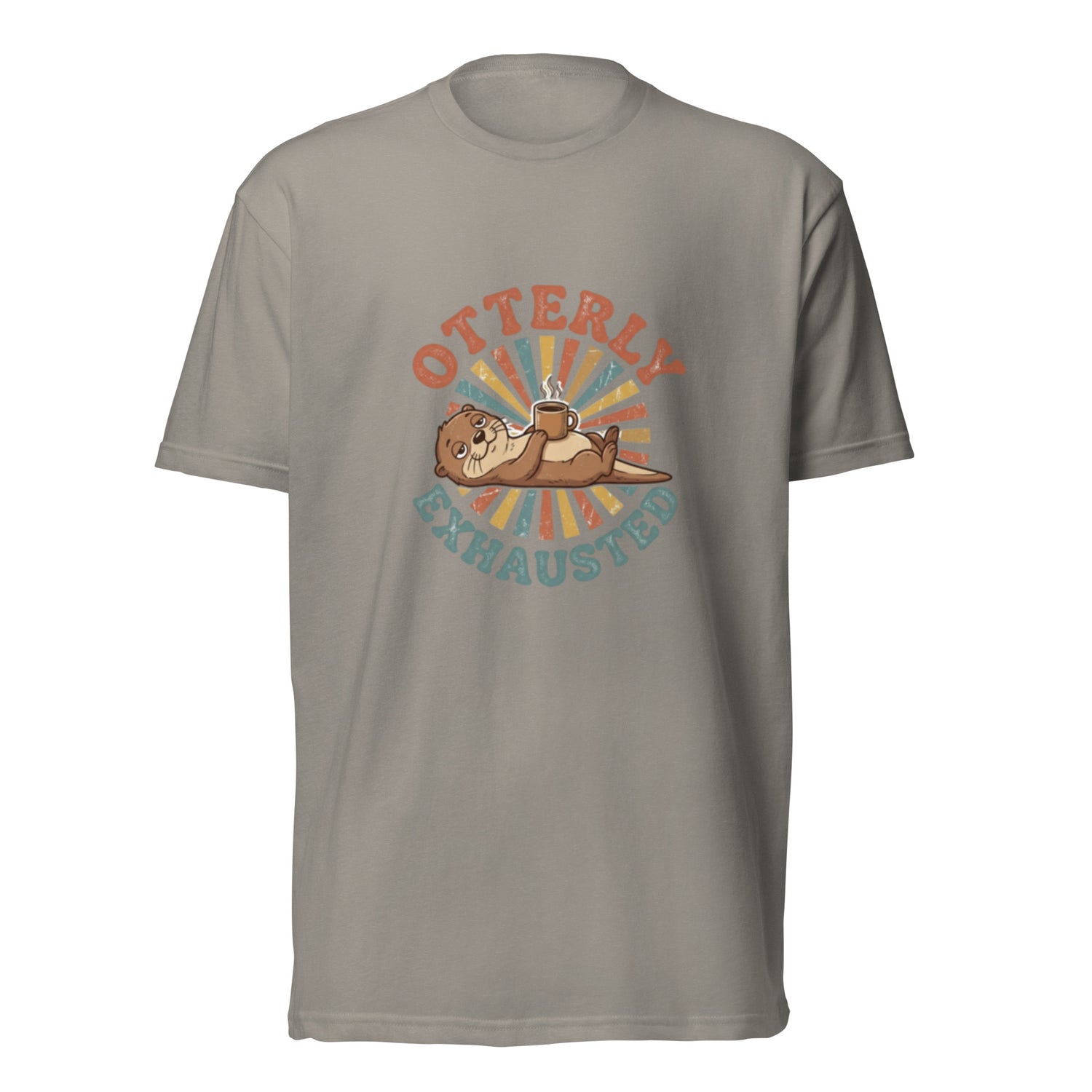 Otterly Exhausted" Funny Coffee T-Shirt