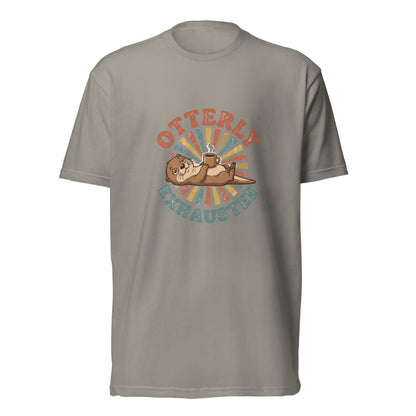 Otterly Exhausted" Funny Coffee T-Shirt