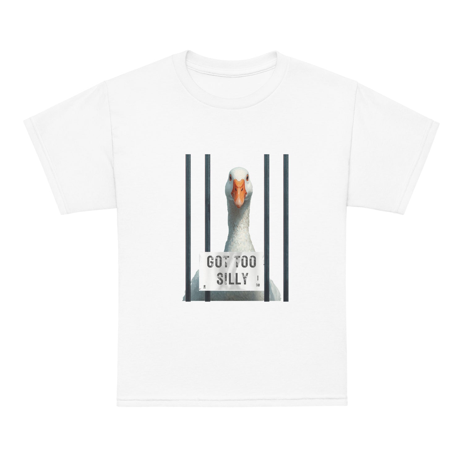 Got Too Silly Goose Mugshot Funny Kids T-Shirt